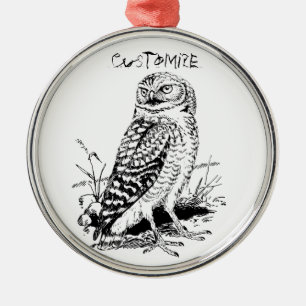 Barn Owl Thunder_Cove Metal Tree Decoration