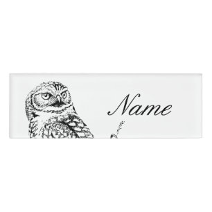 Barn Owl Thunder_Cove Name Tag