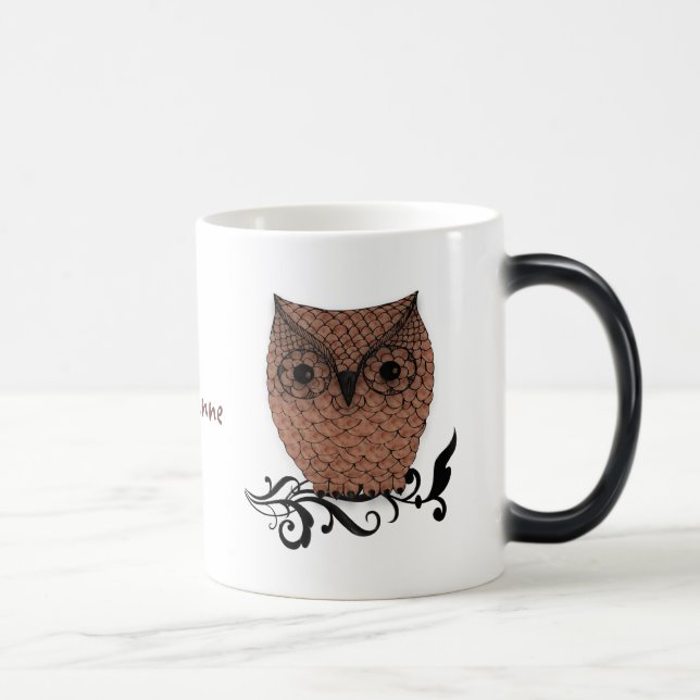 Barn Owl Whimsical Country Magic Mug (Right)