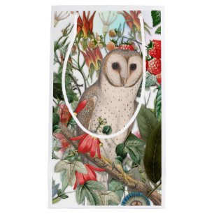 Barn Owl with Berries/Florals Gift Bag