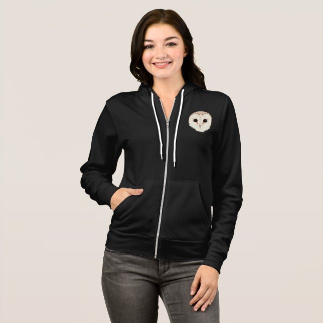 Barn Owl Zip Hoodie (Front Full)