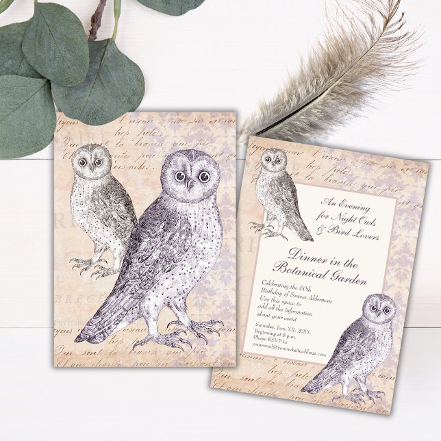 Barn Owls Birthday Party Invitation (Creator Uploaded)