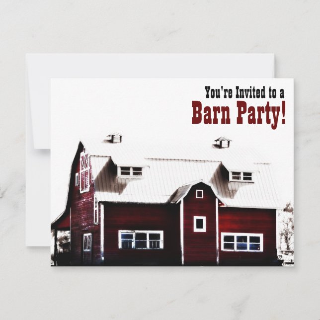 Barn Party - Country Style Get Together Invitation (Front)