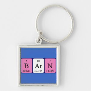 Barn periodic table name keyring