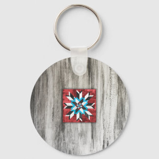 Barn Quilt Star 1 Key Ring