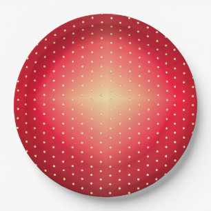 Barn Red and Burgundy Paper Plate