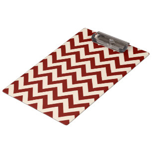 Barn Red Chevron Pattern Clipboard