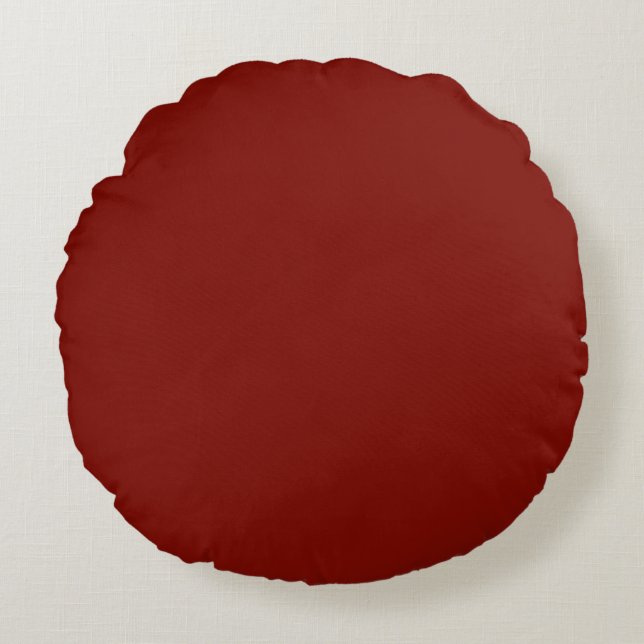 Barn Red (solid colour)  Round Cushion (Front)