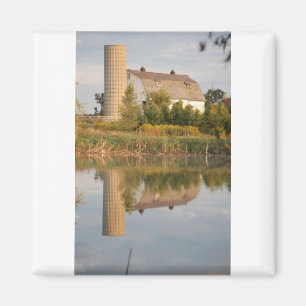 Barn Relected in the Water Magnet