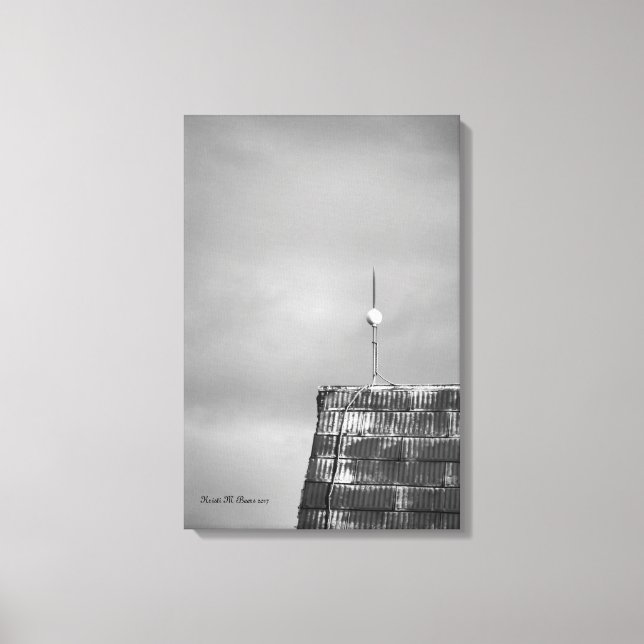 Barn Roof with Storm in Background Canvas Print (Front)