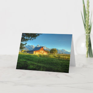 Barn Rural Farm Life Scene Blank Greeting Card
