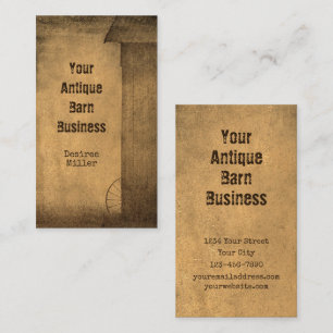 Barn Rustic Country Vintage Antique Sepia Texture Business Card