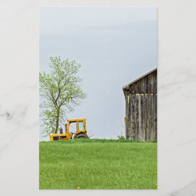 Barn Scene With Tractor (Front)