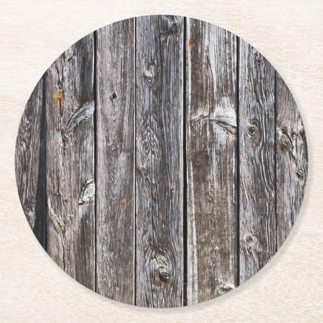 Barn Side Round Paper Coaster (Front)
