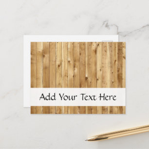 Barn Wall Made of Old Wooden Planks - Brown Postcard