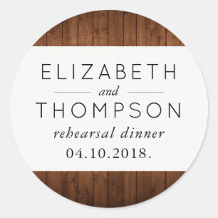 Barn Wall, Wooden Boards, Planks, Rustic Wedding Classic Round Sticker