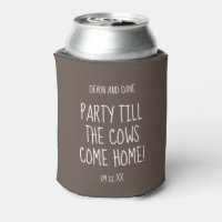 Barn Wedding Engagement Anniversary Can Cooler