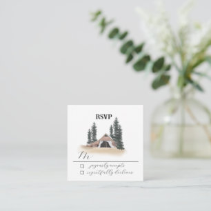 Barn Wedding RSVP card