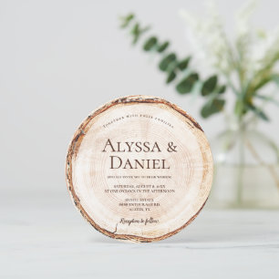 Barn Wedding Wood Cut rustic Custom Invitation