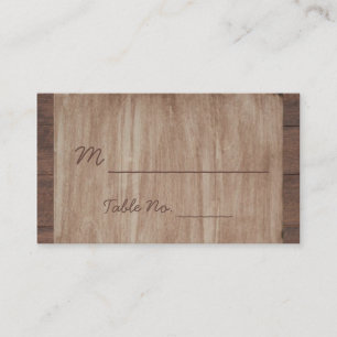Barn Wood and Birch Country Wedding Place Cards
