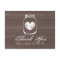 Barn wood country chic mason jar thank you cards