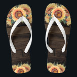 Barn Wood Country Rustic Mason Jar Sunflower Jandals<br><div class="desc">Barn Wood Country Rustic Mason Jar Sunflower Flip Flops - decorated with a rustic barn wood background and sunflowers. Use for bridal shower gifts,  Christmas gifts and more.</div>