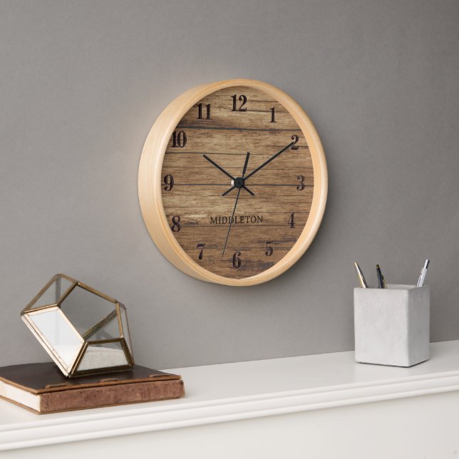 Barn Wood Design Clock (Office)