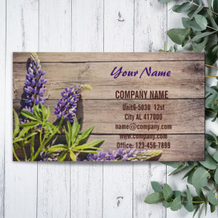 Barn wood Flower botanical nature florist Business Card