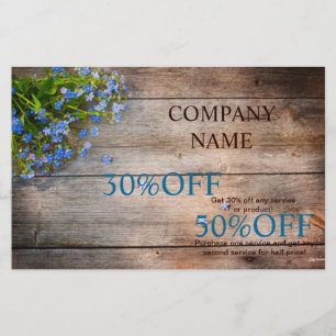 Barn wood Flower botanical nature florist Flyer
