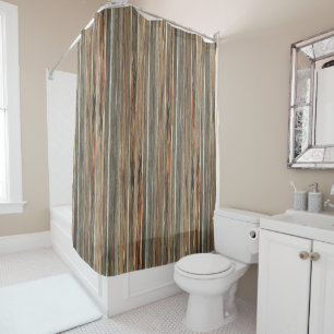 Barn Wood Print Rustic Country Western Shower Curtain