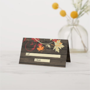 Barn wood Rustic Fall Wedding Place Card