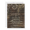 Barn wood Rustic flourish wedding invitations