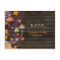 Barn wood Rustic plum fall leaves wedding RSVP