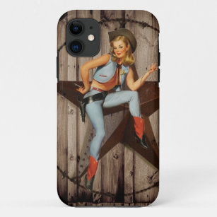 Barn Wood Texas Star western country Cowgirl Case-Mate iPhone Case