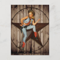 Barn Wood Texas Star western country Cowgirl