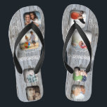 Barn Wood Your Personalised Photo Collage Jandals<br><div class="desc">Barn Wood Your Personalised Photo Collage Flip Flops</div>