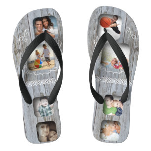 Barn Wood Your Personalised Photo Collage Jandals