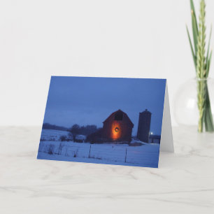 Barn Wreath Holiday Card