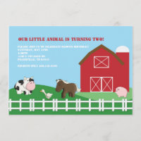 Barn Yard Friends Invitation