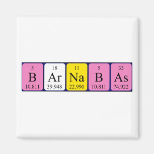 Barnabas periodic table name magnet