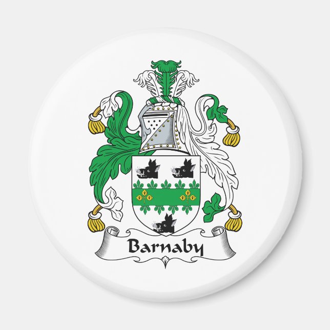 Barnaby Family Crest Magnet (Front)