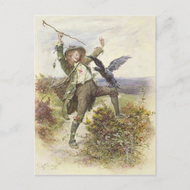 Barnaby Rudge and the Raven Grip Postcard (Front)