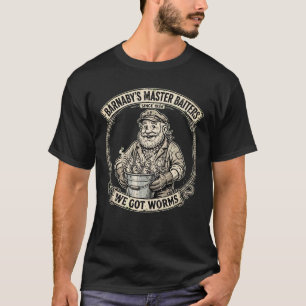 Barnabys Master Baiters Vintage Bait Shop Fishing T-Shirt
