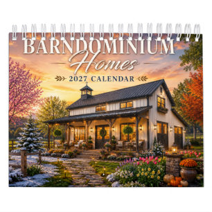 Barndominium Homes 2027 Calendar   Rustic Country 