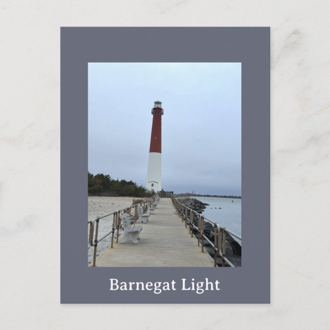 Barnegat Light Lighthouse Photo Postcard (Front)