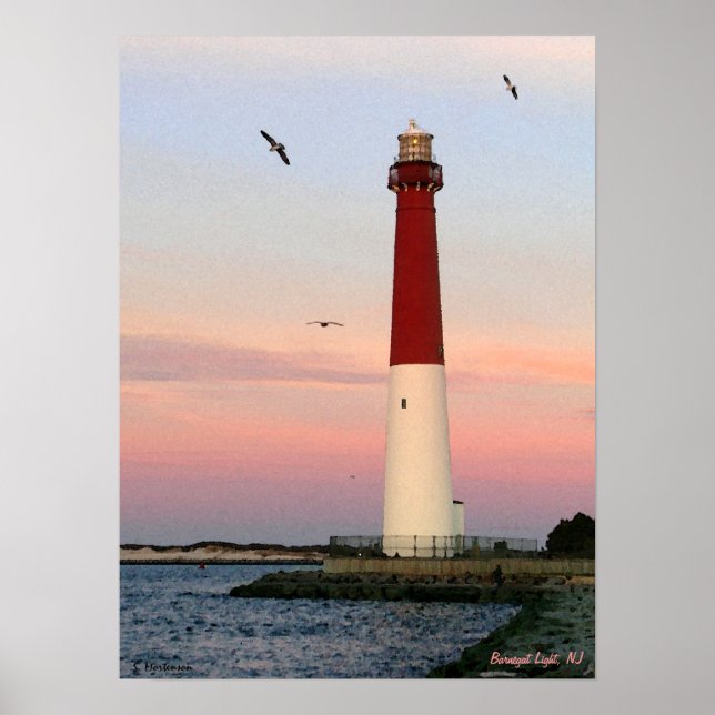 Barnegat Light , Long Beach Island, NJ Poster (Front)