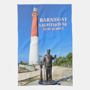 Barnegat Lighthouse, New Jersey Tea Towel
