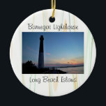 Barnegat Lighthouse Sunset Ceramic Tree Decoration<br><div class="desc">Barnegat Lighthouse Sunset Ornament</div>