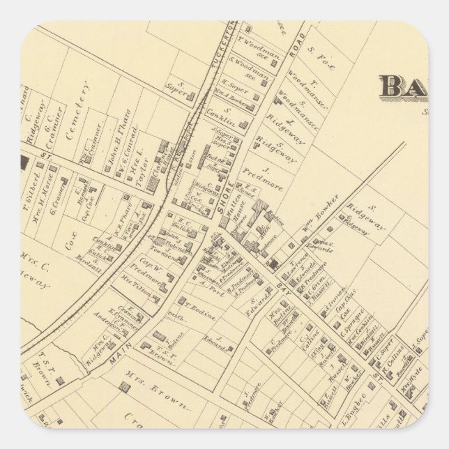 Barnegat, New Jersey 2 Square Sticker (Front)