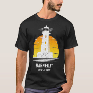 Barnegat New Jersey Lighthouse Retro Design Idea  T-Shirt